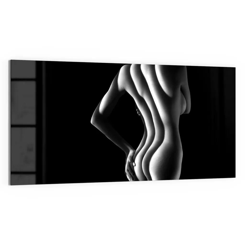 DEQORI Magnettafel Glas 100x50 cm 'Sexy Frauensilhouette' beschreibbar Whiteboard